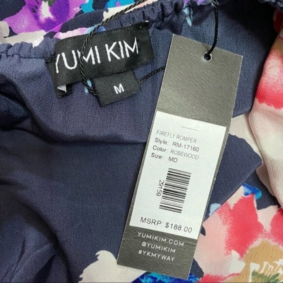 New Yumi Kim Silk Firefly Romper Women Size Medium NWT - Picture 6 of 7